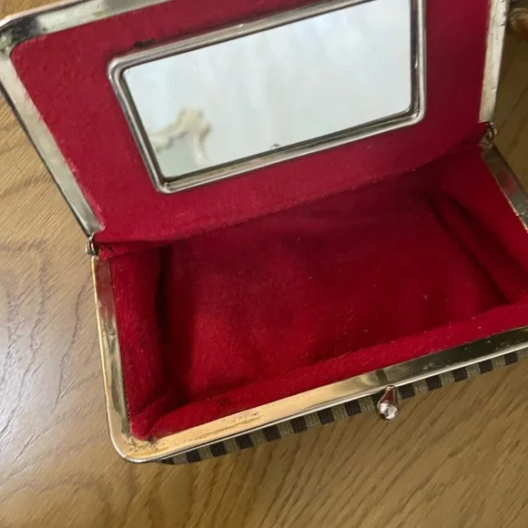 Fendi Black and Gold Striped Cosmetic Case - Picture 3 of 6